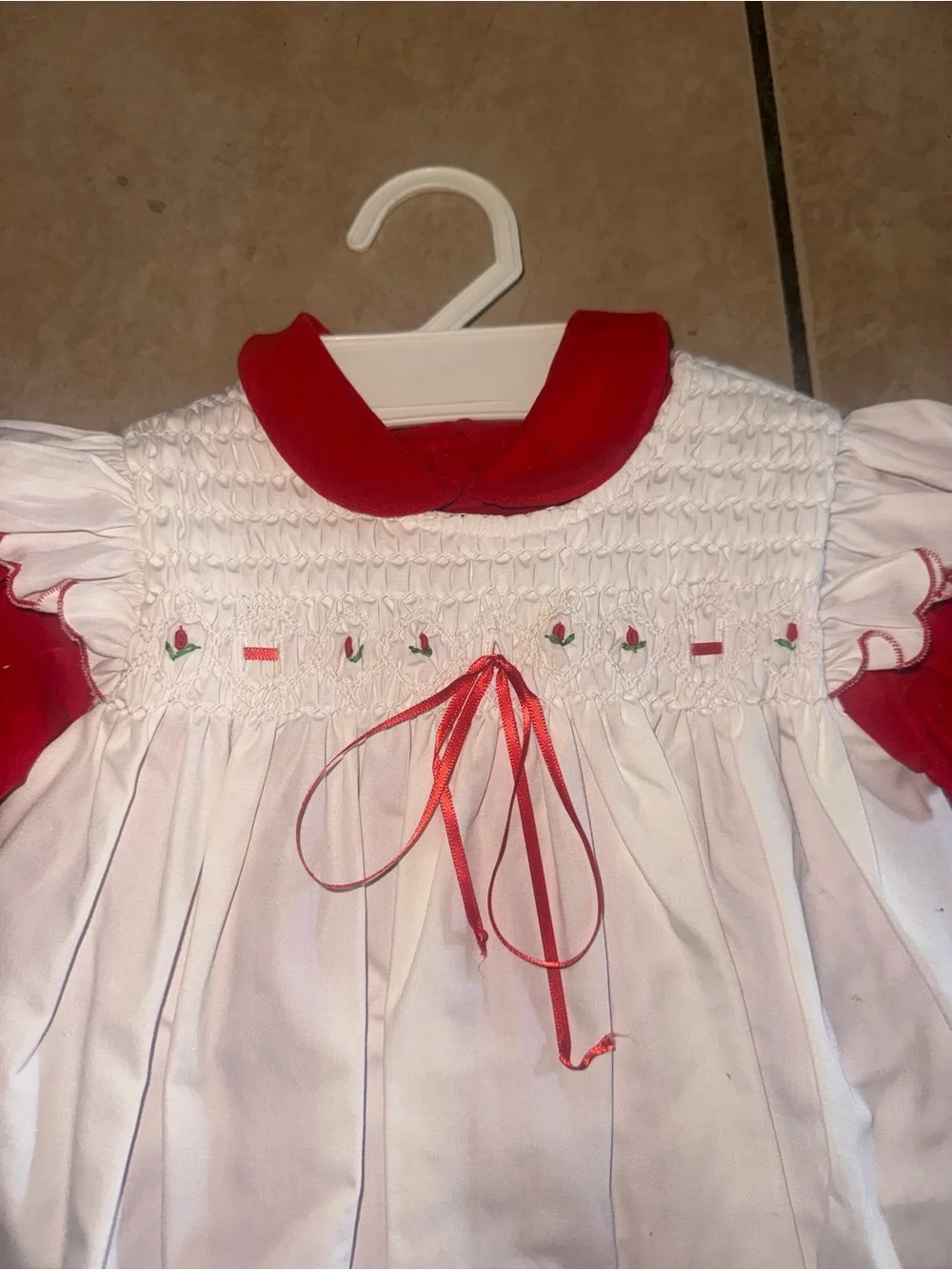 Vintage Ami Red and White Baby Dress